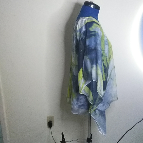 Plus size sheer kimono style bouse - Picture 2 of 6